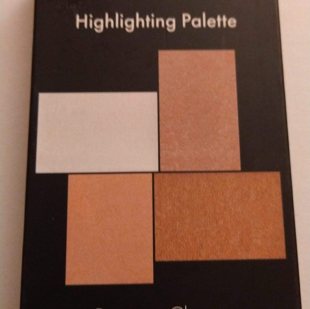 Sleek makeup highlighting palette